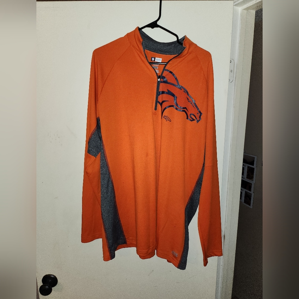NFL TEAM APPAREL BRONCOS xxl sports sweater zipper collar
